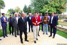 Гости Фестиваля Насими ознакомились с ходом реставрационных работ мавзолея поэта Шахандана (ФОТО)