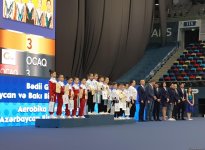 В Баку состоялась церемония награждения победителей соревнований по художественной и аэробной гимнастике (ФОТО)