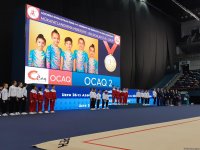 В Баку состоялась церемония награждения победителей соревнований по художественной и аэробной гимнастике (ФОТО)
