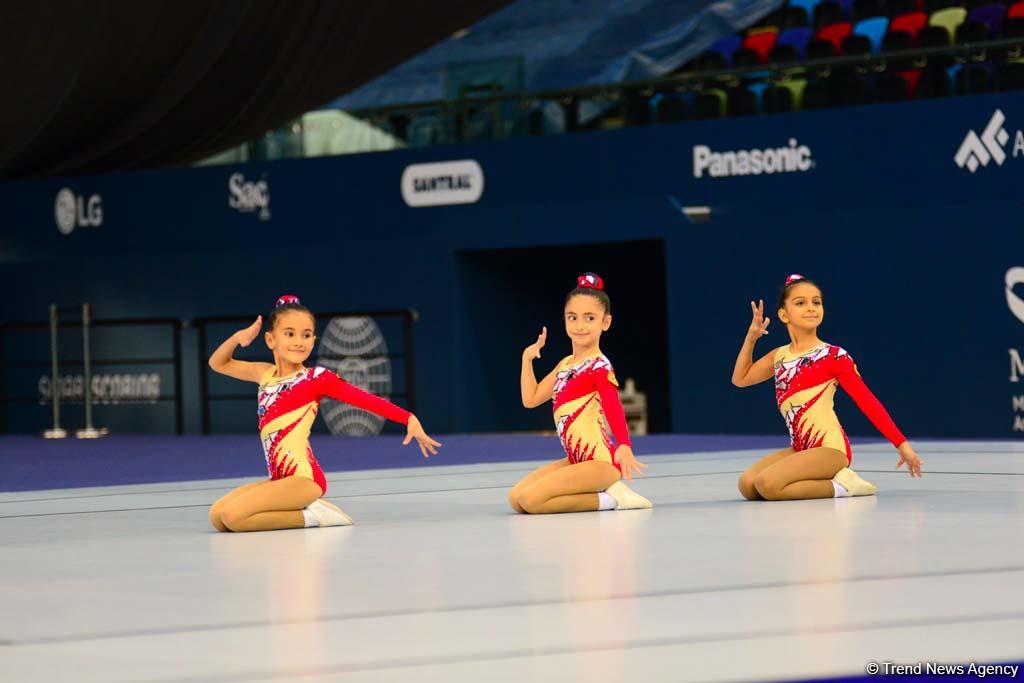 Rhythmic, aerobic gymnastics competitions underway in National Gymnastics Arena in Baku (PHOTO)