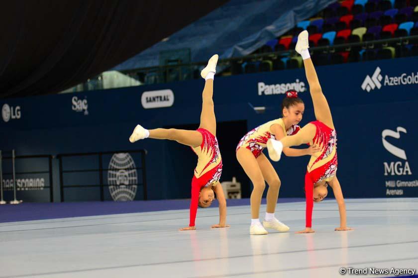 Rhythmic, aerobic gymnastics competitions underway in National Gymnastics Arena in Baku (PHOTO)