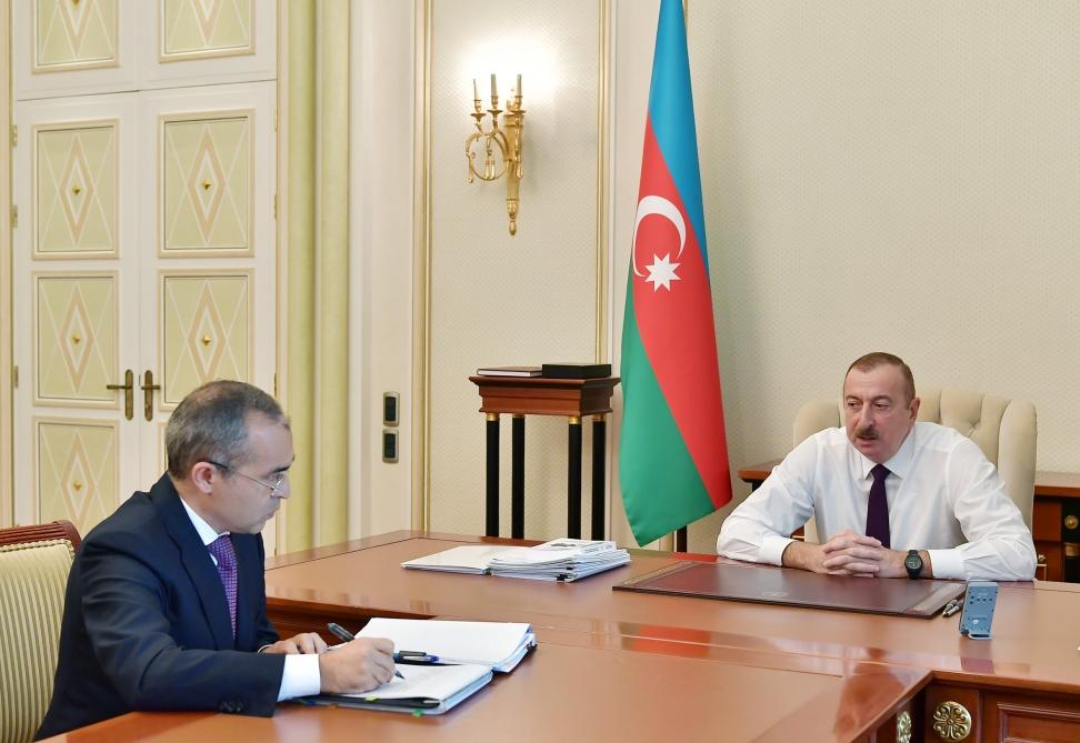 Президент Ильхам Алиев принял Микаила Джаббарова в связи с назначением его на новую должность (ФОТО)