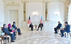 President Ilham Aliyev meets Afghan President Mohammad Ashraf Ghani (PHOTO)