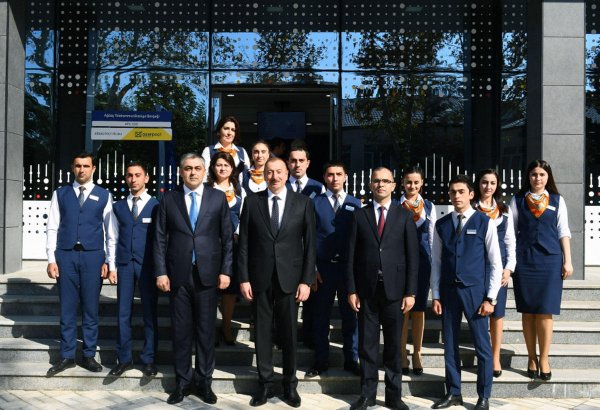 President Ilham Aliyev opens administrative building of Aghdash Telecommunication Junction after major overhaul (PHOTO)