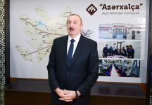 Президент Ильхам Алиев принял участие в открытии Габалинского филиала ОАО «Азерхалча» (ФОТО)