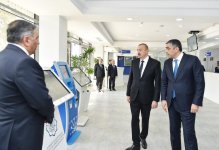 Президент Ильхам Алиев принял участие в открытии Центра обслуживания «Шебеке» в Агдашском районном телекоммуникационном узле (ФОТО)