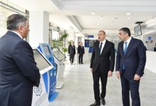 Президент Ильхам Алиев принял участие в открытии Центра обслуживания «Шебеке» в Агдашском районном телекоммуникационном узле (ФОТО)