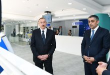 Президент Ильхам Алиев принял участие в открытии Центра обслуживания «Шебеке» в Агдашском районном телекоммуникационном узле (ФОТО)