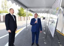 Президент Ильхам Алиев принял участие в открытии автодороги в Габале (ФОТО)