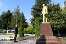 Президент Ильхам Алиев прибыл  в Габалинский район (ФОТО) (версия 2)