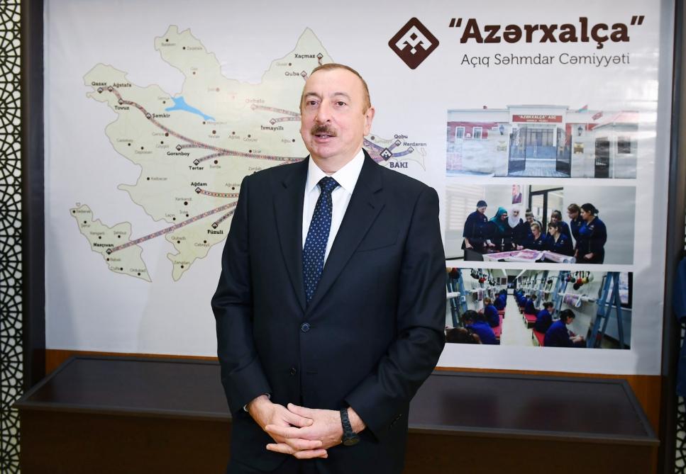 Президент Ильхам Алиев принял участие в открытии Габалинского филиала ОАО «Азерхалча» (ФОТО)