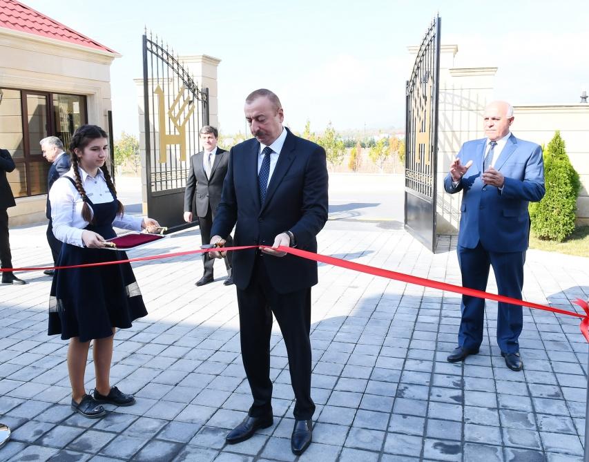 Президент Ильхам Алиев принял участие в открытии Габалинского филиала ОАО «Азерхалча» (ФОТО)
