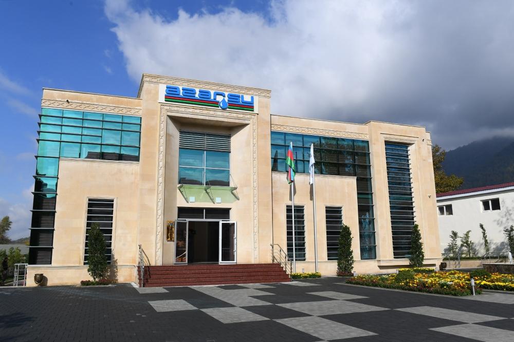 President Ilham Aliyev attends ceremony to launch water supply, sewage systems in Gabala (PHOTO)