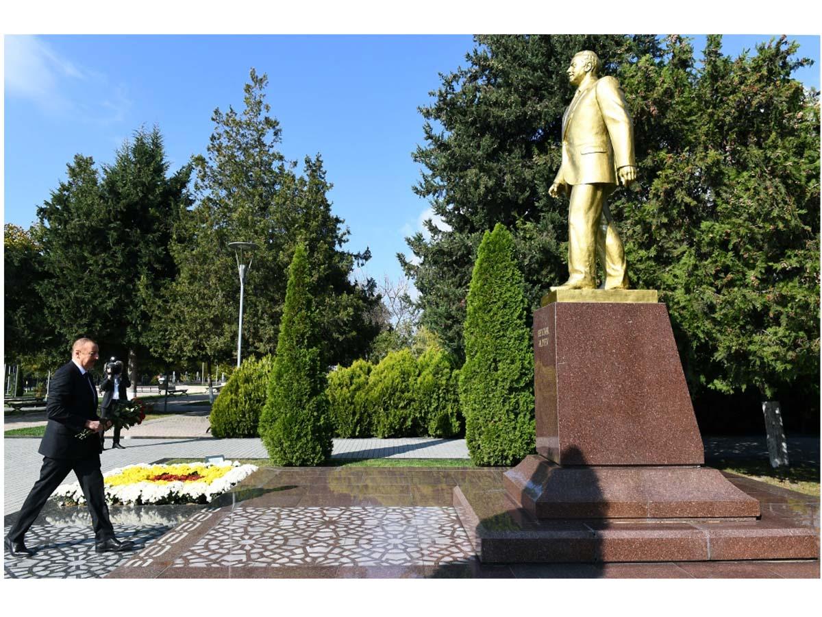 Президент Ильхам Алиев прибыл  в Габалинский район (ФОТО) (версия 2)