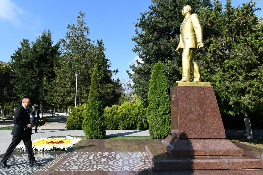 Президент Ильхам Алиев прибыл  в Габалинский район (ФОТО) (версия 2)