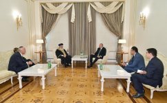 Президент Ильхам Алиев принял главного ортодоксального раввина Гудса сефарди (ФОТО)