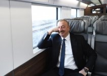 Президент Ильхам Алиев принял участие в открытии железнодорожной станции "Пиршаги" (ФОТО) (версия 3)