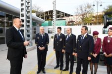 Президент Ильхам Алиев принял участие в открытии железнодорожной станции "Пиршаги" (ФОТО) (версия 3)