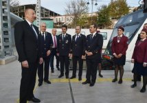 Президент Ильхам Алиев принял участие в открытии железнодорожной станции "Пиршаги" (ФОТО) (версия 3)