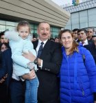 Президент Ильхам Алиев принял участие в открытии железнодорожной станции "Пиршаги" (ФОТО) (версия 3)