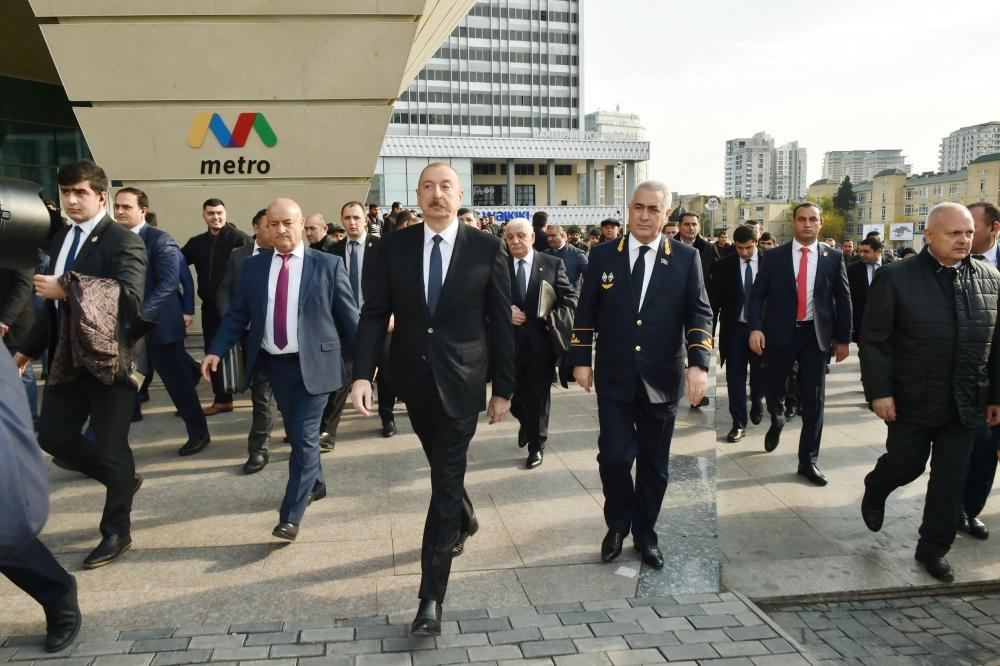 Президент Ильхам Алиев принял участие в открытии железнодорожной станции "Пиршаги" (ФОТО) (версия 3)