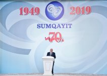 Президент Ильхам Алиев принял участие в мероприятии, посвященном 70-летию Сумгайыта (ФОТО) (версия 2)
