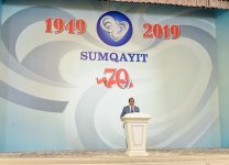 Президент Ильхам Алиев принял участие в мероприятии, посвященном 70-летию Сумгайыта (ФОТО) (версия 2)
