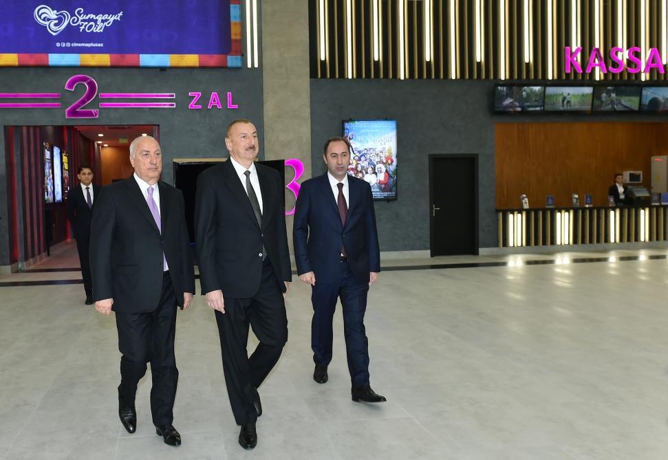 Президент Ильхам Алиев принял участие в открытии нового здания кинотеатра "Низами" в Сумгайыте (ФОТО) (версия 2)