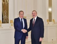 Президент Азербайджана Ильхам Алиев принял министра иностранных дел России (ФОТО)