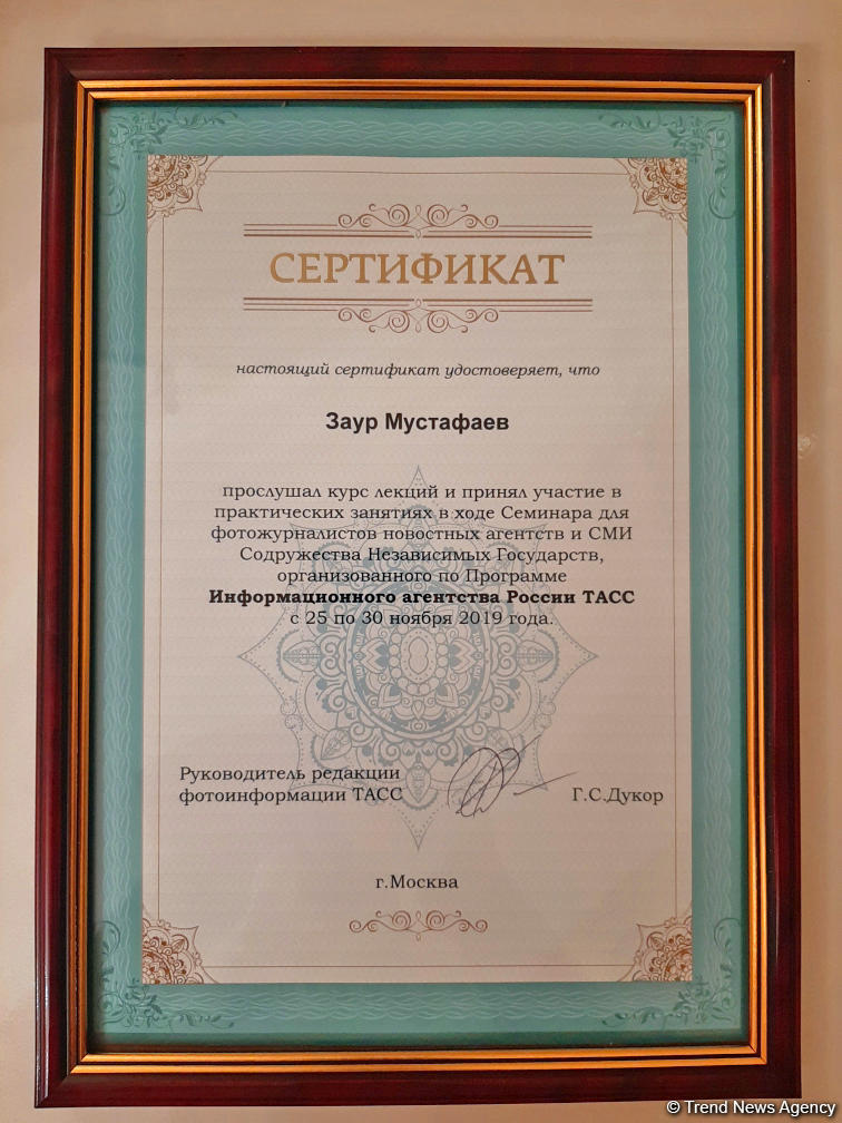 Фотокорреспондент АМИ Тrend принял участие в семинаре информагентства ТАСС в Москве (ФОТО)