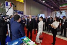 Президент Ильхам Алиев и Первая леди Мехрибан Алиева ознакомились с выставкой “Bakutel-2019” (ФОТО)