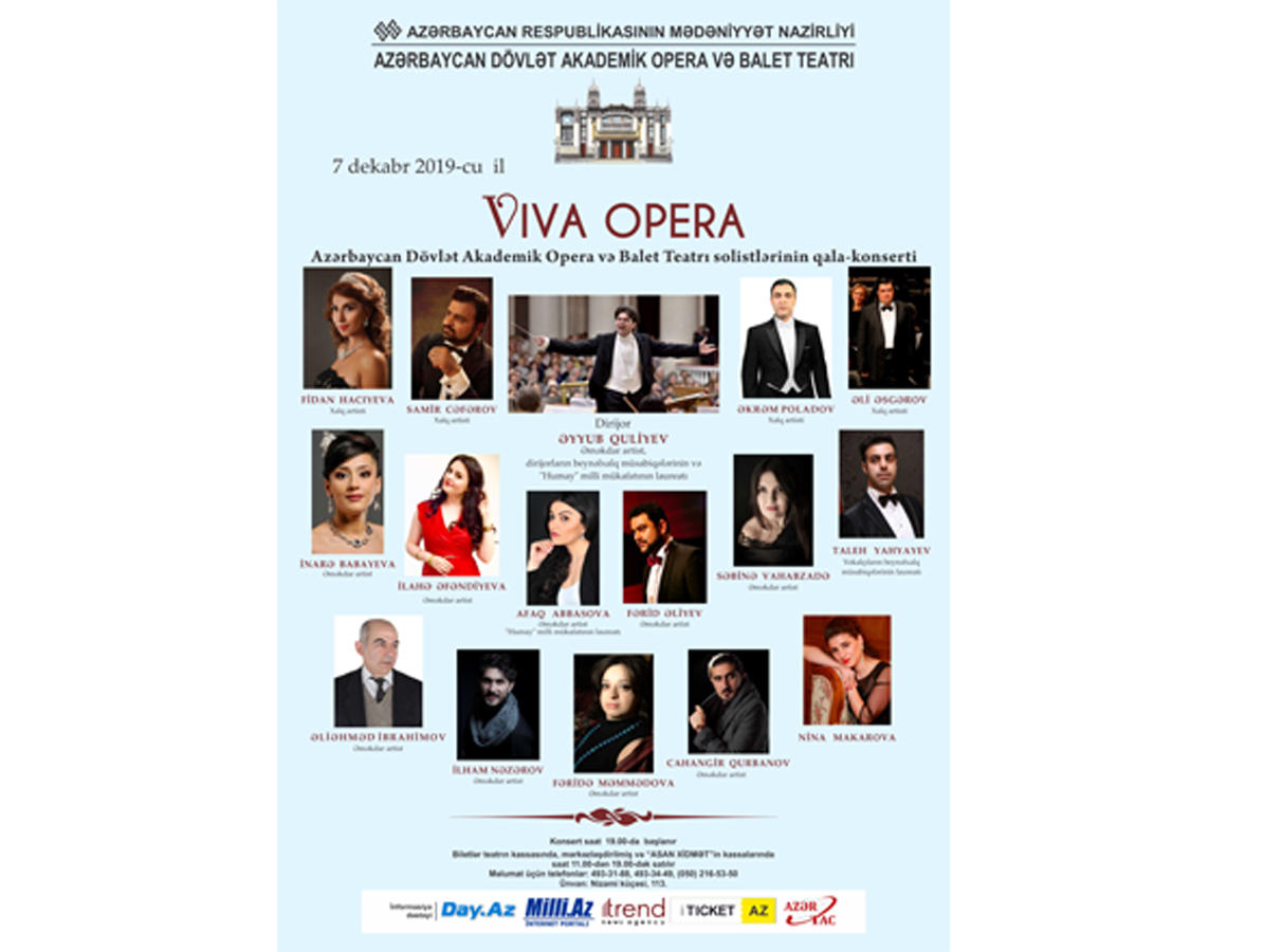 В Баку пройдет гала-концерт Viva Opera азербайджанских звезд