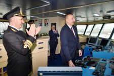 Президент Ильхам Алиев принял участие в сдаче в эксплуатацию первого танкера, построенного на Бакинском судостроительном заводе (ФОТО)
