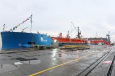 Президент Ильхам Алиев принял участие в сдаче в эксплуатацию первого танкера, построенного на Бакинском судостроительном заводе (ФОТО)