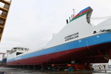 Президент Ильхам Алиев принял участие в сдаче в эксплуатацию первого танкера, построенного на Бакинском судостроительном заводе (ФОТО)