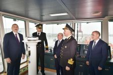 Президент Ильхам Алиев принял участие в сдаче в эксплуатацию первого танкера, построенного на Бакинском судостроительном заводе (ФОТО)