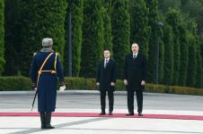 Состоялась церемония официальной встречи Президента Украины Владимира Зеленского в Баку  (ФОТО)