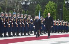 Состоялась церемония официальной встречи Президента Украины Владимира Зеленского в Баку  (ФОТО)