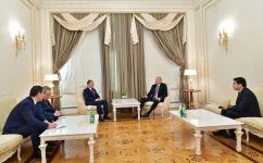 Президент Ильхам Алиев принял председателя Мажилиса Парламента Казахстана (ФОТО) (версия 2)