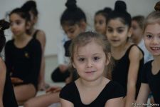 Члены национальной сборной Азербайджана по художественной гимнастике встретились с юными спортсменками (ФОТО)