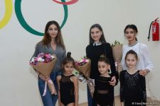 Члены национальной сборной Азербайджана по художественной гимнастике встретились с юными спортсменками (ФОТО)