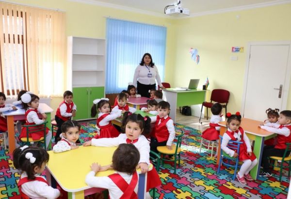 В Шамкире открылись ясли-детские сады, построенные и отремонтированные по инициативе Фонда Гейдара Алиева (ФОТО)