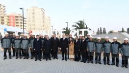 Президент Ильхам Алиев принял участие в открытии Центральной бульварной улицы в «Баку Белый город» (ФОТО) (Версия 2)