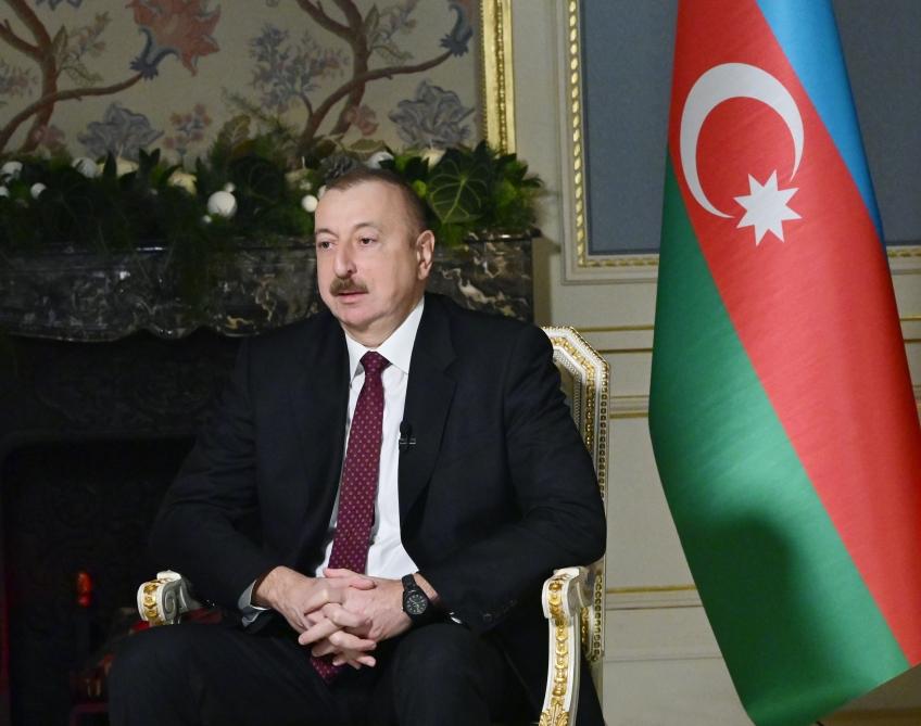 Azerbaijani president interviewed by Rossiya-24 TV channel (PHOTO)
