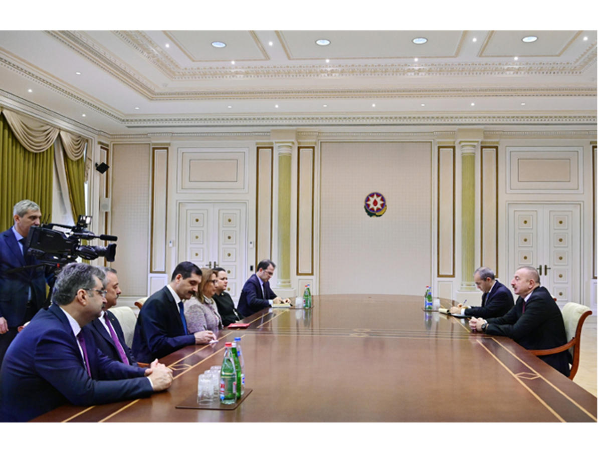 President Ilham Aliyev receives delegation led by Turkish minister of trade (PHOTO)