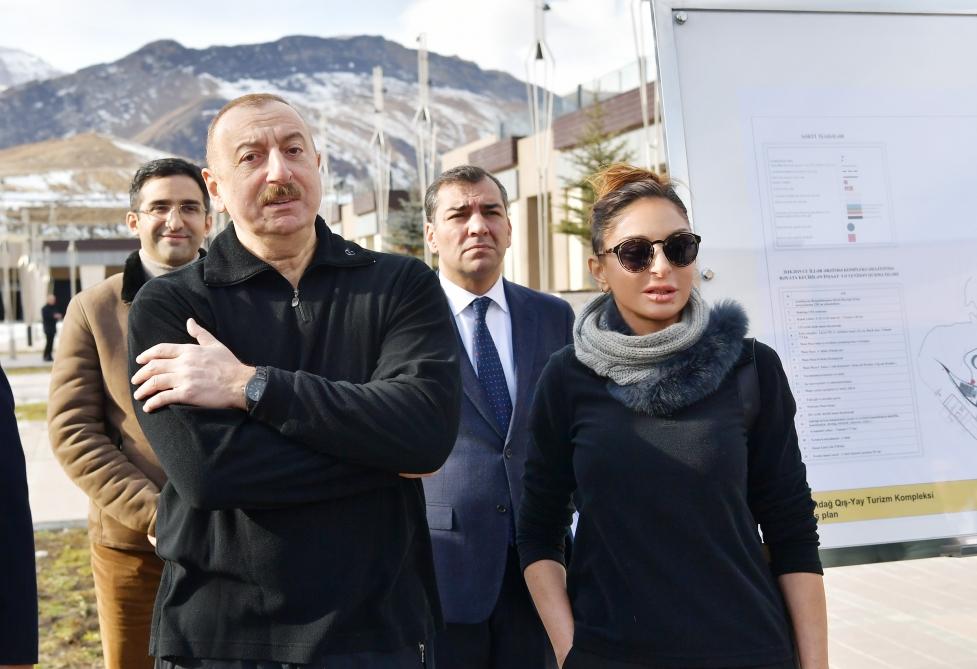 Президент Ильхам Алиев и Первая леди Мехрибан Алиева ознакомились с работами, проведенными в туристическом центре «Шахдаг» (ФОТО/ВИДЕО)