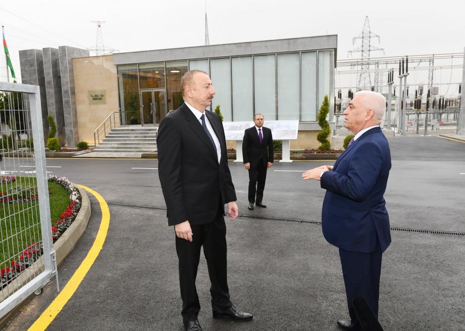 Президент Ильхам Алиев принял участие в открытии подстанций «Мушфиг» и «Забрат» (ФОТО)