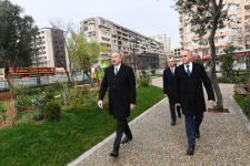 Президент Ильхам Алиев ознакомился с работами по реконструкции, проведенными в еще одном парке Баку (ФОТО)