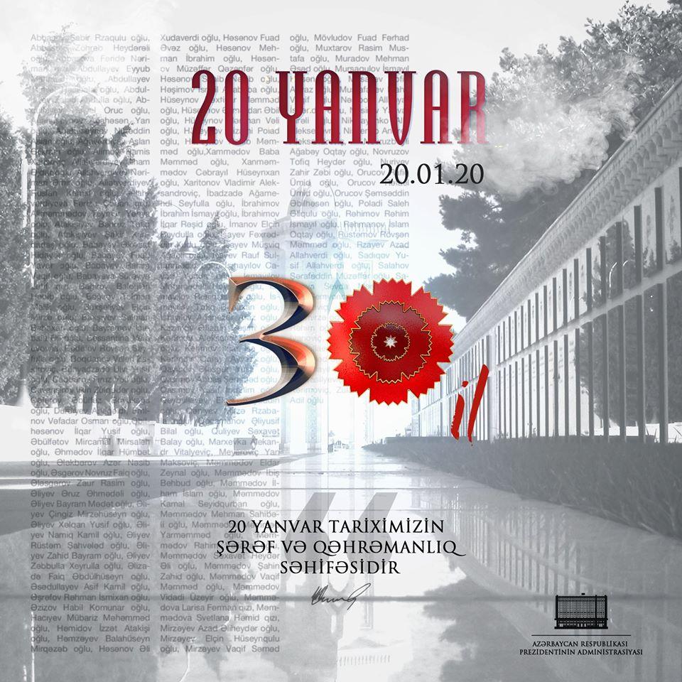 Publication on 30th anniversary of January 20 tragedy posted on President Ilham Aliyev’s official Facebook page (PHOTO)