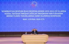 Президент Ильхам Алиев принял участие в конференции, посвященной итогам первого года реализации Госпрограммы социально-экономического развития регионов в 2019-2023 годах (ФОТО)